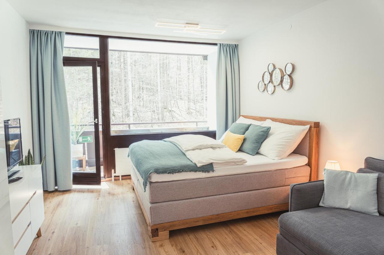 Apartment Bergliebe - 40 m² Wohnung in Hotelanlage Bad Goisern Buitenkant foto